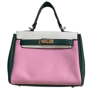 Genuine Leather Purse With Chain Strap